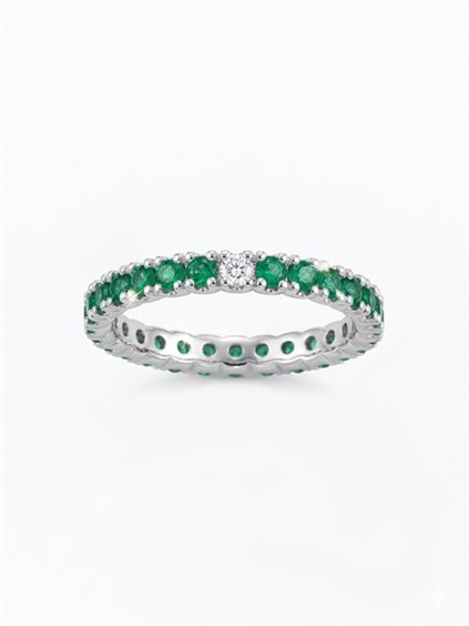 Anello Giorgio Visconti Donna Eternity in Oro Smeraldo 0.99 Ct AB171110BS - AB171110BS